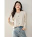 Real Shot◆Korean Style Line Design Colorful Button Long Sleeve Knit Top for Women