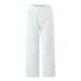 Hollow embroidery straight leg pants