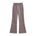 Striped micro flared floor pants