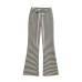 Striped micro flared floor pants