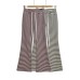 Striped micro flared floor pants