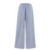 Striped drawstring casual pants