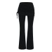 Fake two side pleated micro flared pants