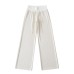 Wide waist patchwork drawstring sweatpants for women