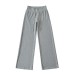 Wide waist patchwork drawstring sweatpants for women