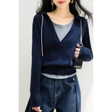 Soft Knit Two-Piece Set Top for Autumn Casual Wear