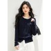 Knitted Cartoon Soft Cashmere Two-Piece Top Set Autumn Style