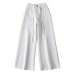 High waisted drawstring loose wide leg pants