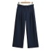 Splicing white border sports wide leg pants