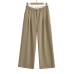 Splicing white border sports wide leg pants