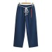 Tie rope casual straight leg wide leg pants