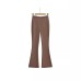 V-waist design casual tight flared pants