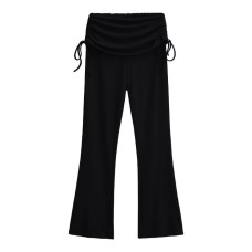 High waisted straight leg casual pants for women