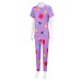 Demon Hunter Zoe Cosplay Costume Purple Sleepwear Set for Halloween Carnival Party Movie Cosplay
