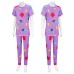 Demon Hunter Zoe Cosplay Costume Purple Sleepwear Set for Halloween Carnival Party Movie Cosplay