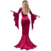 Halloween Bat Witch Ghost Bride Costume Long Dress Performance Dress