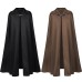 Halloween Unisex Vintage Gothic Cape Coat Hooded Cloak Wizard Priest Robe