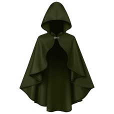 Renaissance Costume Hooded Cloak Adult Halloween Medieval Cape Cosplay Clothing