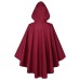 Renaissance Costume Hooded Cloak Adult Halloween Medieval Cape Cosplay Clothing