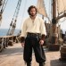 Halloween Caribbean Pirate Renaissance Medieval Trousers Adult Pirate Costume Stage Performance Clothing