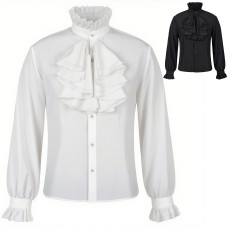 Vampire Renaissance Victorian Steampunk Ruffled Medieval Halloween Costume