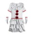 Clown Horror Kids Girls Cosplay Costume Pennywise Halloween Costume Performance Outfit