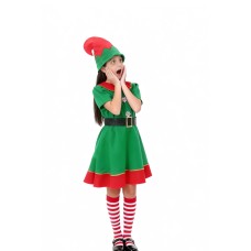 Halloween Costume Christmas Girl Green Elf Cosplay Costume Kindergarten Stage Performance Costume Ready Stock Halloween Costume Christmas Girl Green Elf Cosplay Costume Kindergarten Stage Performance Costume Ready Stock