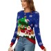 Santa Claus pattern pullover sweater