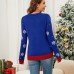 Santa Claus pattern pullover sweater