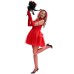 Halloween Red Necromancer Cosplay Dress for Women, Ghost Costume, Stage Performance Outfit