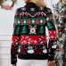 Long sleeved high neck sweater for women's autumn and winter new style pullover snowman Christmas sweater