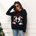 Little penguin jacquard loose long sleeved pullover Christmas sweater