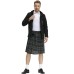 Men's Plaid Skirt M-XL, Scottish Festival Kilt, Checkered Pleated Skirt for Men, Stage Performance Half Skirt