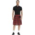 Men's Plaid Skirt M-XL, Scottish Festival Kilt, Checkered Pleated Skirt for Men, Stage Performance Half Skirt