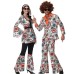Carnival Couple Outfits 70s Retro Hippie Disco Dance Costume Indian Primitive Native Attire