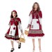 Children's and Adult Little Red Riding Hood, The Little Match Girl Costume, Drama Performance Clothing, Medieval Style Clothes