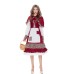 Children's and Adult Little Red Riding Hood, The Little Match Girl Costume, Drama Performance Clothing, Medieval Style Clothes