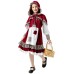 Children's and Adult Little Red Riding Hood, The Little Match Girl Costume, Drama Performance Clothing, Medieval Style Clothes