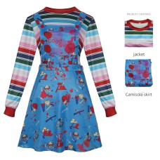 Halloween Chucky Cosplay Dress for Women Halloween Chucky Cosplay Dress for Women