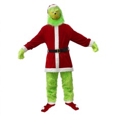Christmas Costume Cosplay Clothes Grinch Santa Claus The Grinch Party Performance Costume