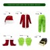 Christmas Costume Cosplay Clothes Grinch Santa Claus The Grinch Party Performance Costume