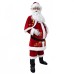 Santa Claus Costume Adult Velvet Christmas Performance Outfit with Beard