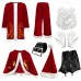 Santa Claus Costume Adult Velvet Christmas Performance Outfit with Beard