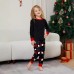 Christmas Reindeer Letter Print Family Matching Pajamas Set for Adults and Kids Christmas Santa Design,