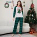 Christmas Santa Claus Letter Christmas Tree Family Matching Printed Loungewear Pajamas