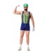 Halloween Men's Costume Funny Party Cartoon Anime Mario Outfit Pipe Man Costume Firefighter Suit