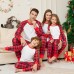 Christmas Pure Color Plaid Printed Family Matching Loungewear Set Casual Home Wear Christmas Pure Color Plaid Printed Family Matching Loungewear Set Casual Home Wear