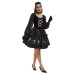 Halloween Adult Costume Gothic Style Ghost Bride Outfit Dark Black Devil Costume Witch Costume Vampire Cross