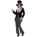 Circus Magician Cosplay Halloween Cartoon Costume Alice in Wonderland Mad Hatter Hat Man Costume Mad Hatter Outfit