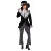Circus Magician Cosplay Halloween Cartoon Costume Alice in Wonderland Mad Hatter Hat Man Costume Mad Hatter Outfit